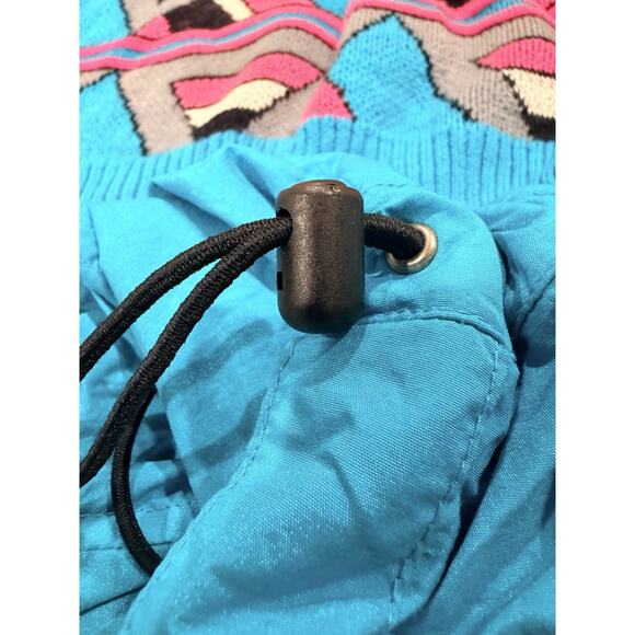 Vtg Tyrolia By Head Mens M VTG Handknit Wool Sweater Pants Set Teal & Pink 80s - Picture 10 of 15